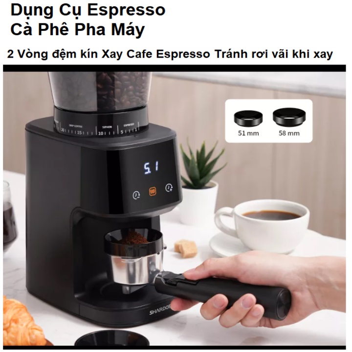 Máy xay cà phê Espresso cao cấp Shardor BD-CG015, bảo hành 1 năm - Hàng Nhập Khẩu