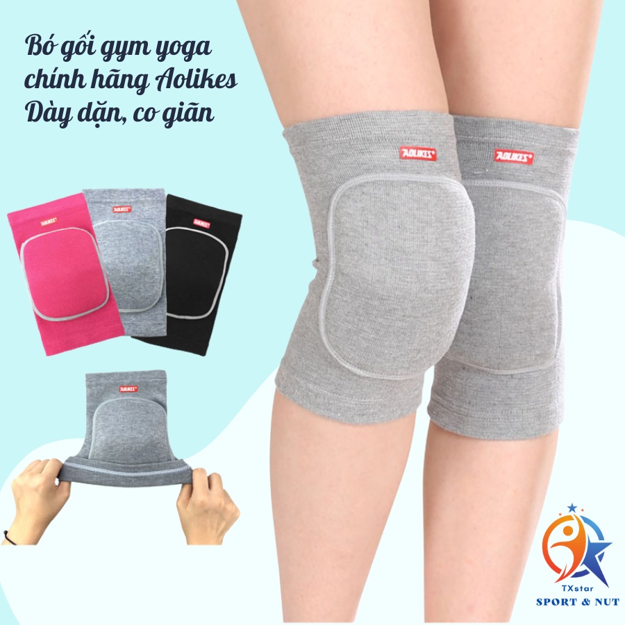 Bảo Vệ Đầu Gối, Bó Gối Thể Thao, Băng GốiTập Gym Yoga Có Đệm Mút Aolikes 0210