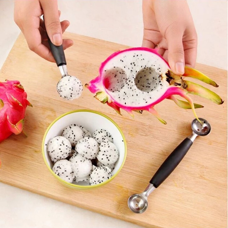 Muỗng Múc Kem/Trái Cây Hai Đầu Bằng Thép Không Gỉ Đa Năng Dùng Trong Nhà Bếp