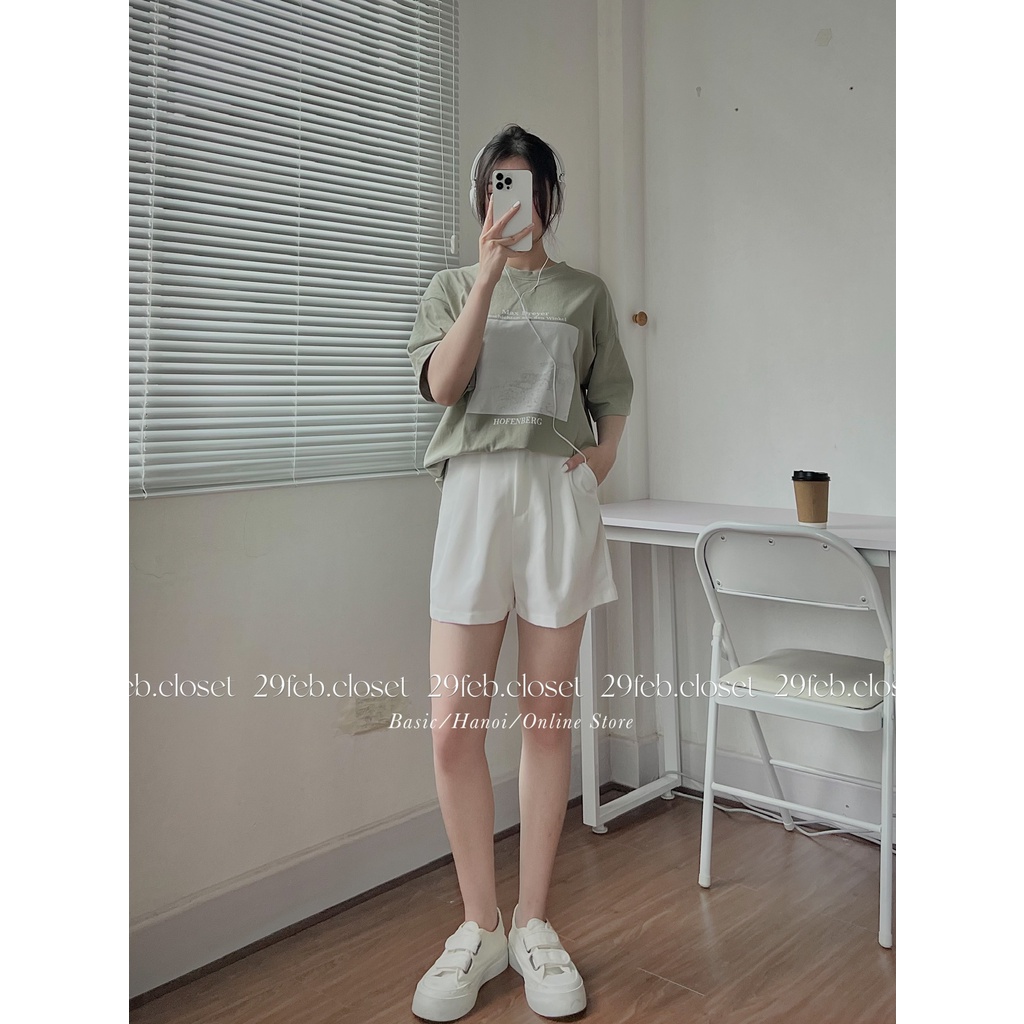 [Ảnh thật/Video] Quần short xếp ly nhiều màu chất tuyết mưa - 29feb.closet - Q17