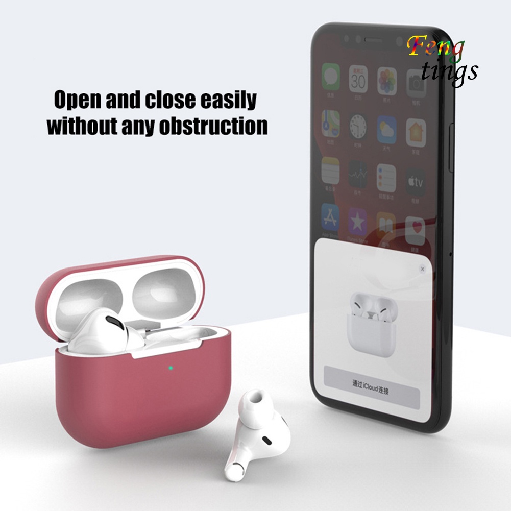 Vỏ bảo vệ hộp sạc tai nghe Bluetooth bằng silicon tiện dụng thích hợp cho AirPods Pro 3