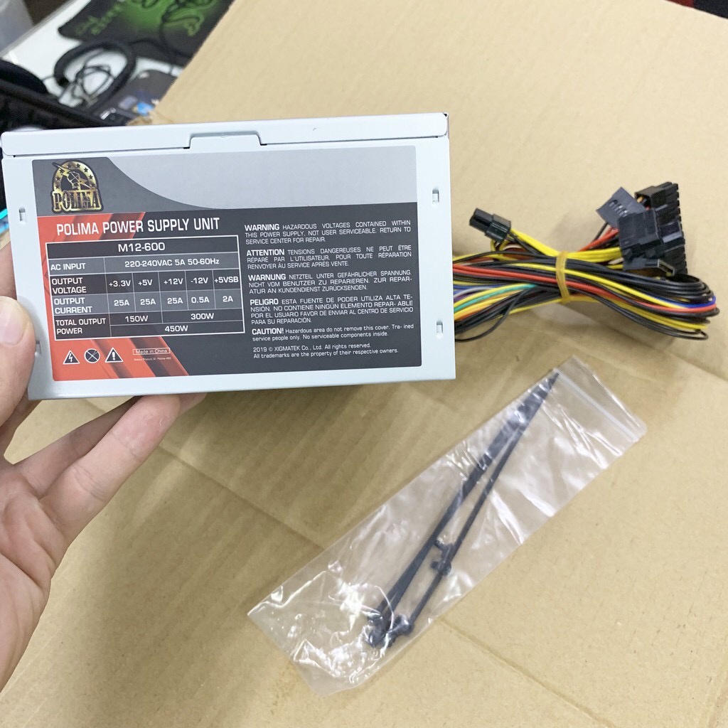 Nguồn Xigmatek Polima M12-600 Fan 12cm dành cho máy tính văn phòng để bàn