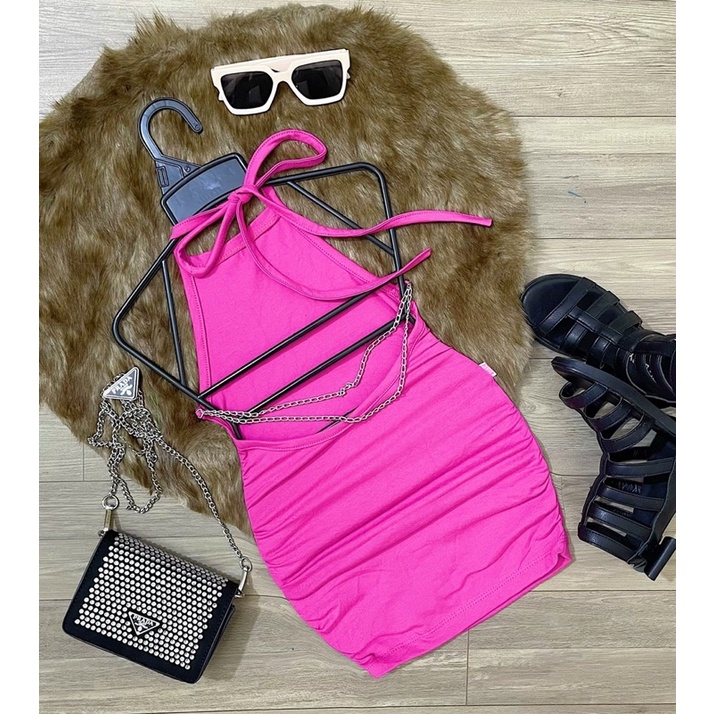 Đầm body hở lưng cho be gái