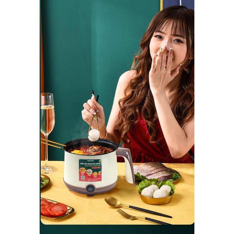 Nồi điện đa năng JUBILEE MART dung tích 1.8L  - Chống dính - Hàng chính hãng