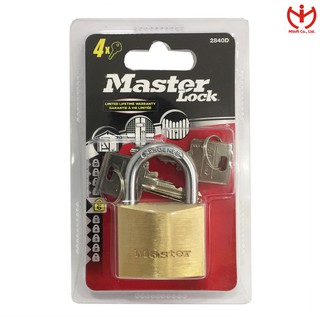 [Hỏa tốc HCM] Ổ khóa Master Lock 2840 EURD thân đồng rộng 40mm chìa răng cưa - MSOFT