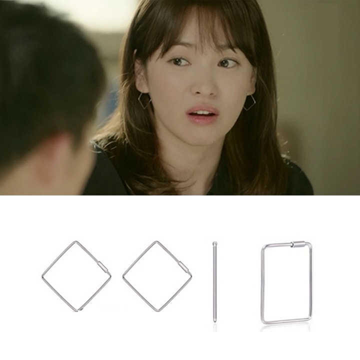 Bông Tai Khoen Hình Học Bạc 925 Cao Cấp S031