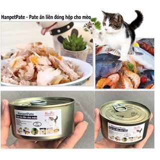 HN - HanpetPate Lon lớn 170gr Pate cho mèo Thức ăn ướt dạng mảnh đóng hộp cho mèo thức ăn mèo dạng sốt ăn liền