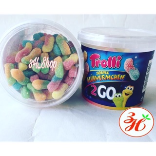 Kẹo dẻo sâu Trolli dạng hủ 150g - hàng xách tay Đức