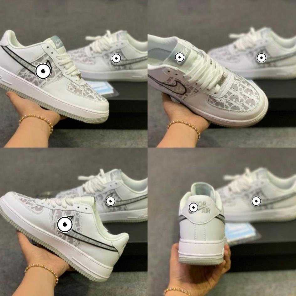 Giày thể thao AF1 Giày sneaker air  force 1 đế đen đế xám AF Hot trend FullBoxbill