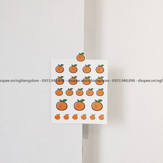 Sticker Dán Trang Trí Sổ, Đồ Dùng Hình Quả Cam
