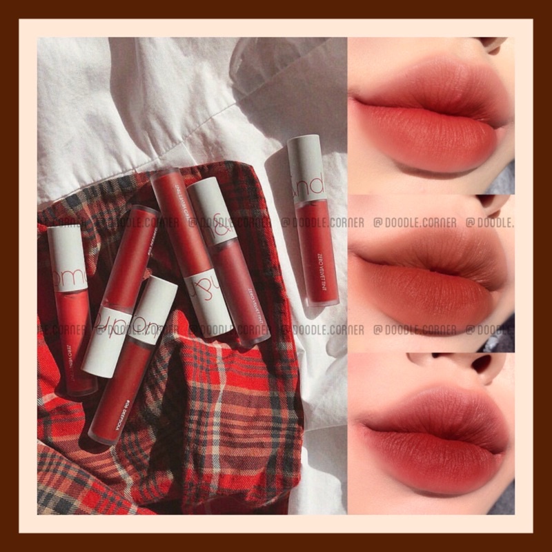 Son kem lì xốp mịn Romand Zero Velvet Tint