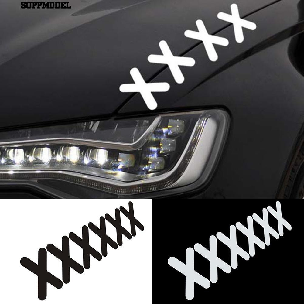 Đề-can hình chữ X dán trang trí thân xe hơi