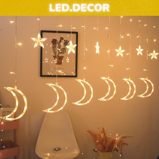 Đèn led trang trí, dây đèn led trăng sao 220v tiêu chuẩn Châu Âu