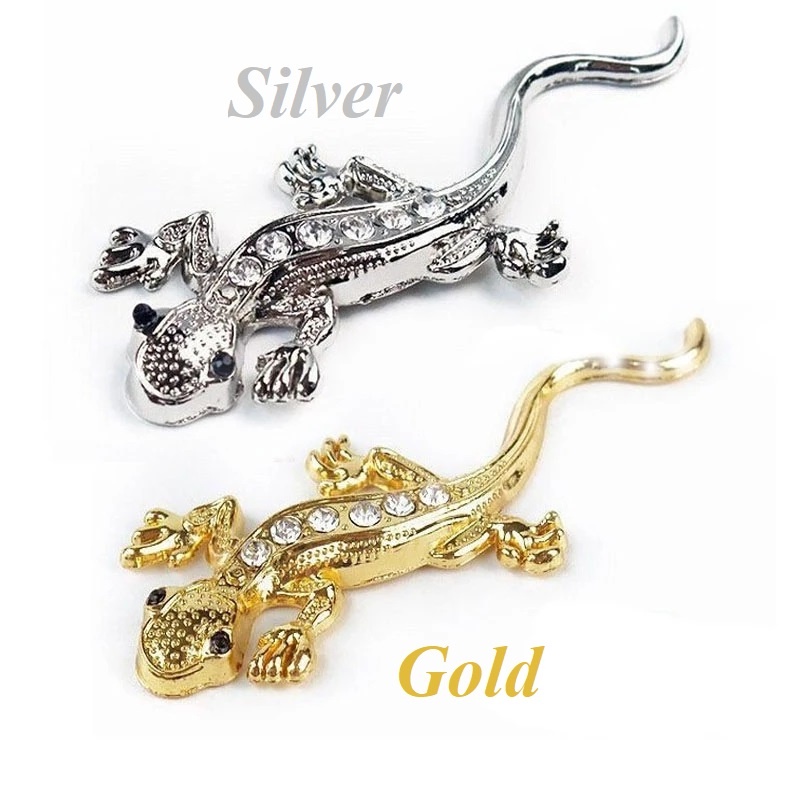 Miếng dán trang trí xe hơi bằng kim loại hình thằn lằn 3D độc đáo