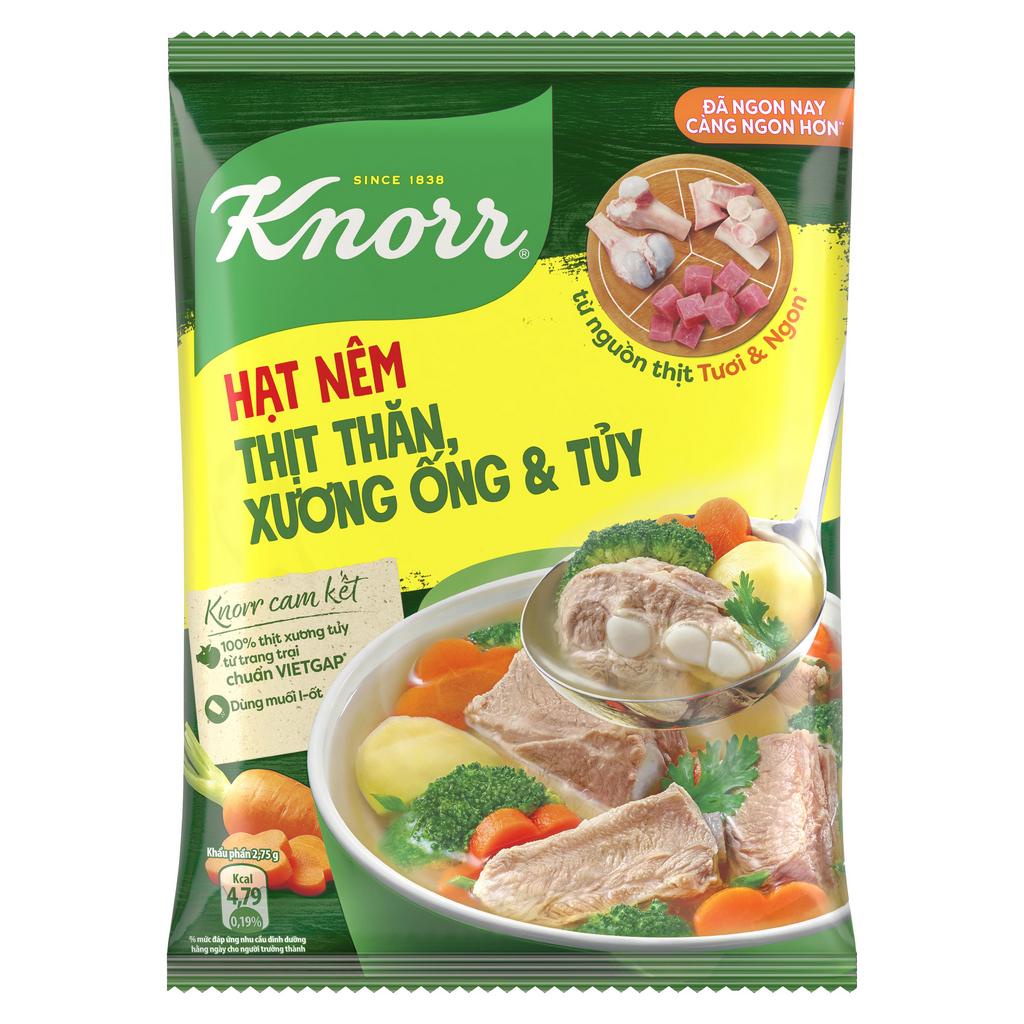 Combo 2 hạt nêm Knorr Thịt Thăn, Xương Ống Và Tuỷ 900g/gói