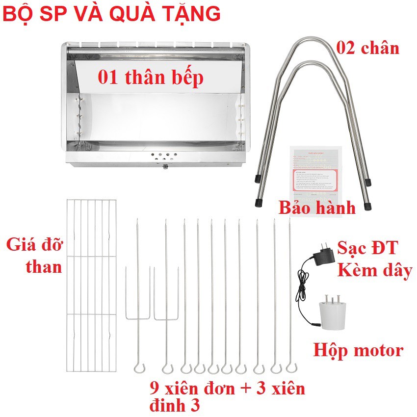 Bếp nướng than hoa tự động môtơ tự xoay, thiết kế độc quyền duy nhất tại Việt Nam