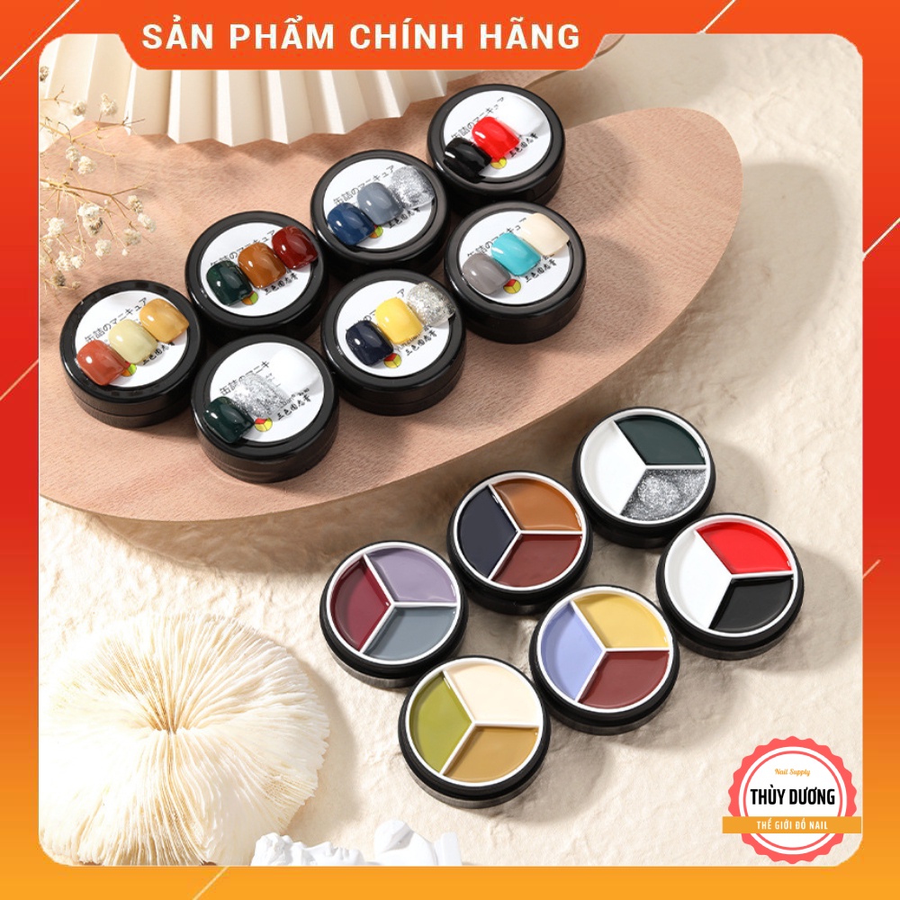 Gel sơn móng dạng nén 3 trong 1 chuyên dùng làm nail