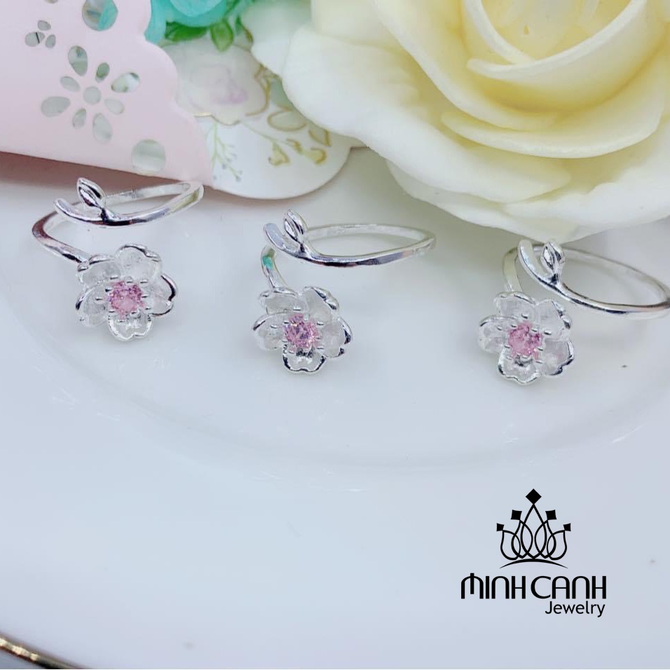 Nhẫn Bạc Hoa Anh Đào Bạc Ý S925 - Minh Canh Jewelry