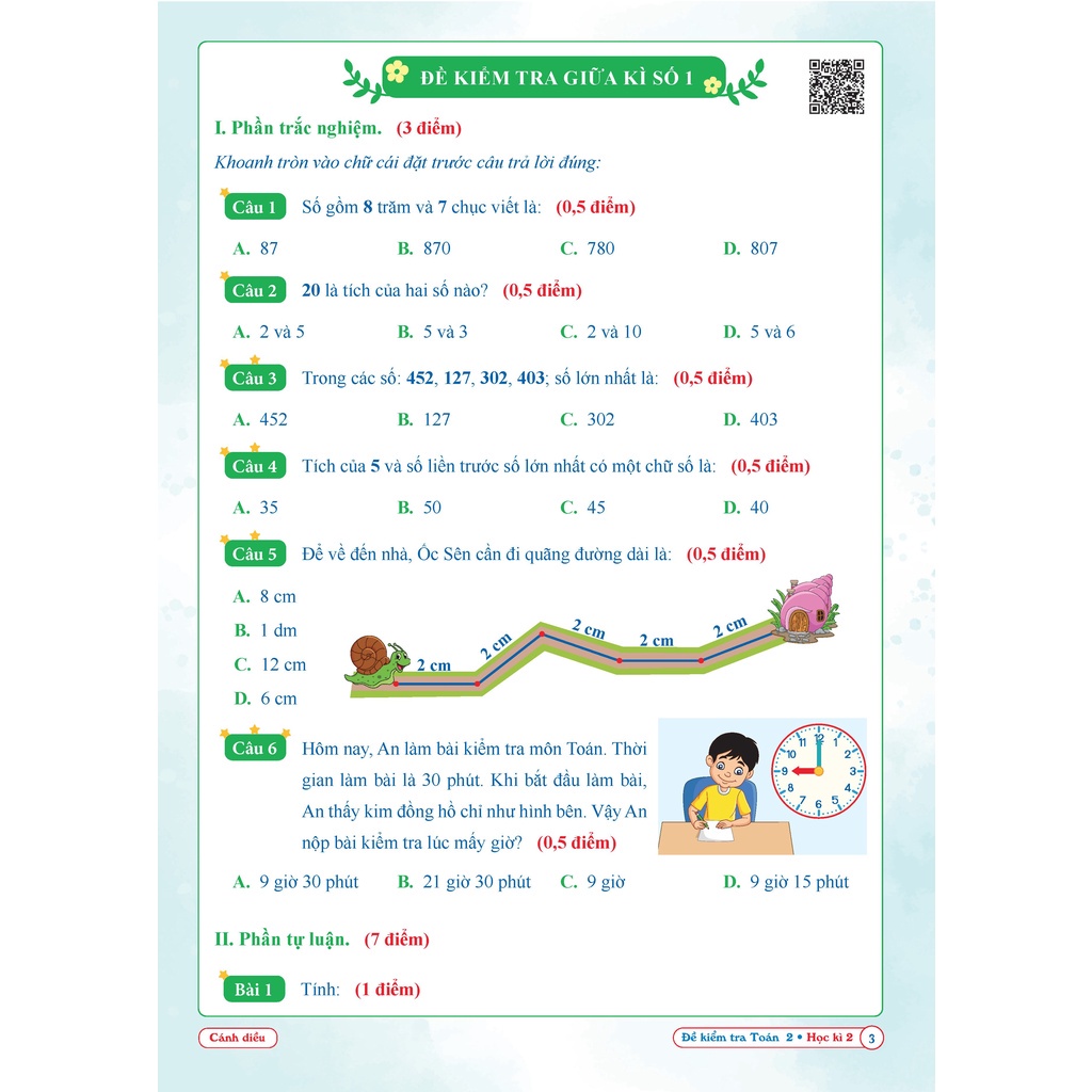 Sách - Combo Đề Kiểm Tra Toán - Tiếng Việt Lớp 2 - Học Kì 2 - Cánh Diều