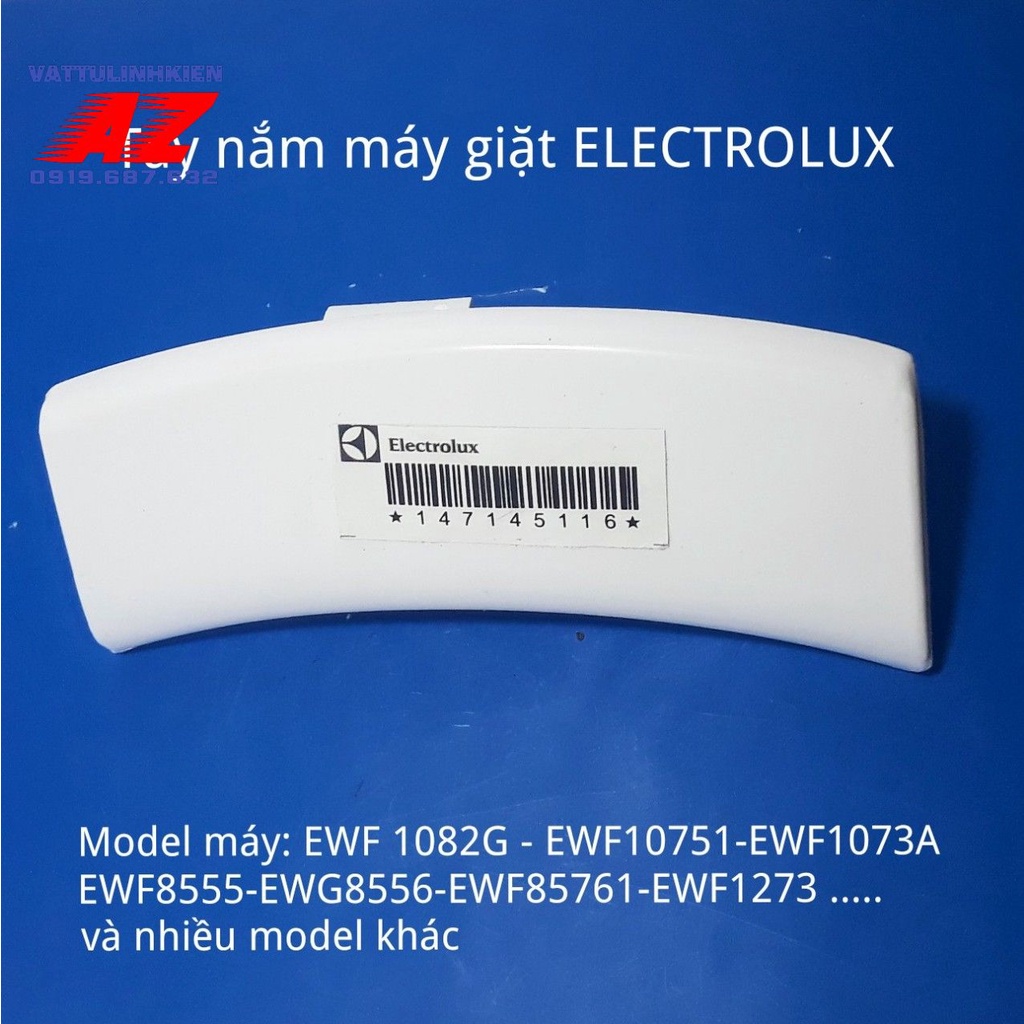 Tay nắm cửa 13cm thay thế cho máy giặt Electrolux hãng - màu Trắng