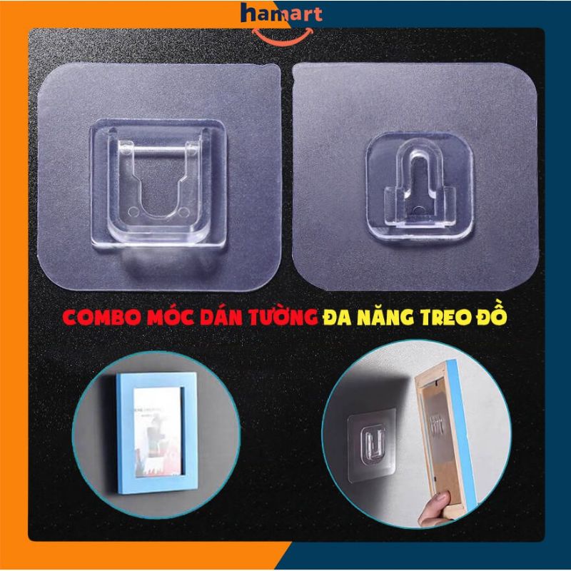 Miếng dán tường treo đồ đa năng tiện lợi dạng gài miếng dán