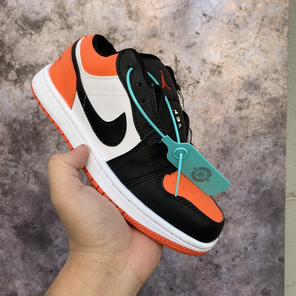 Giày JORDAN 1 low đen cam , giày sneaker  jodan jd 1 thấp cổ màu cam , giày thể thao hot trend bản đẹp