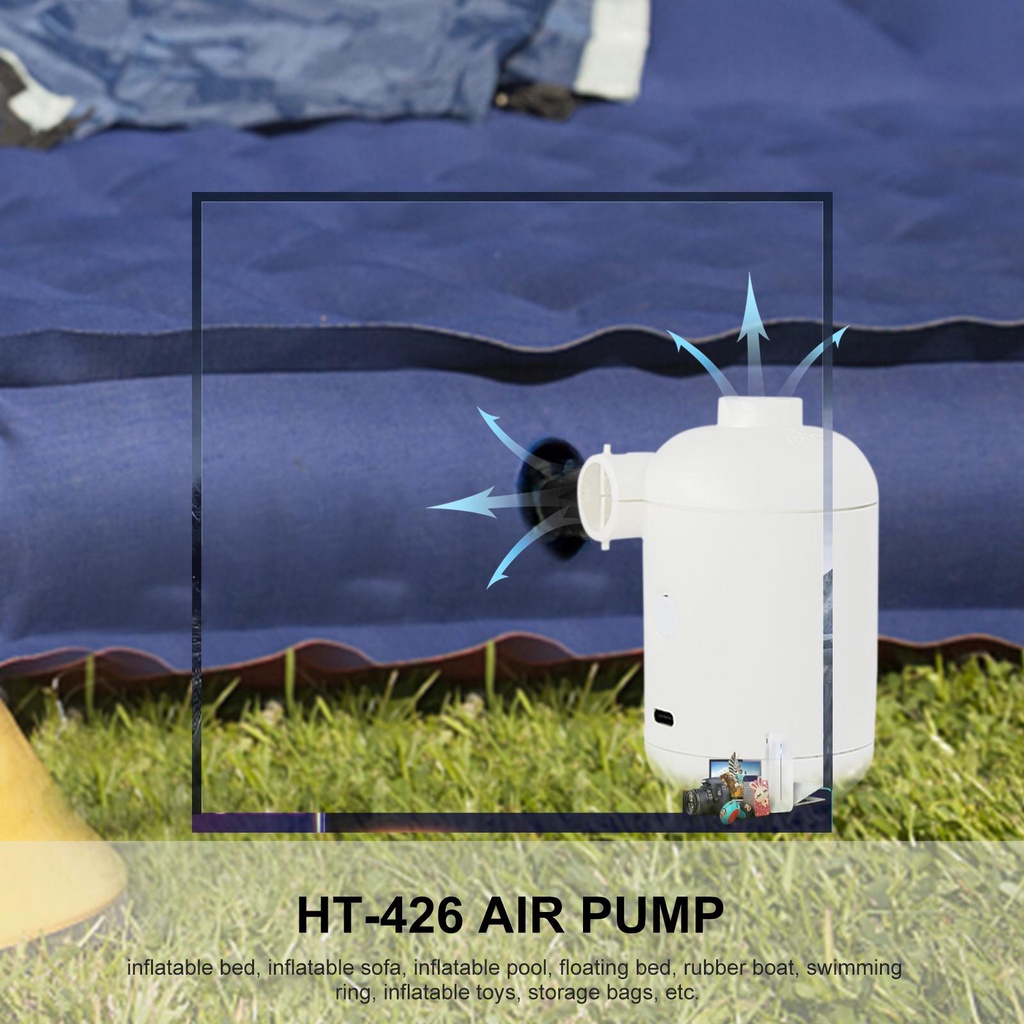 Máy Bơm Hơi Điện Tử Cầm Tay Sạc USB Nhanh Dùng Ngoài Trời