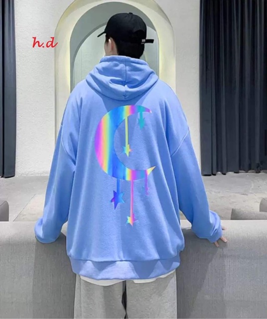 Áo hoodie phản quang trăng và năm sao HĐ12 (kèm ảnh thật ) | BigBuy360 - bigbuy360.vn
