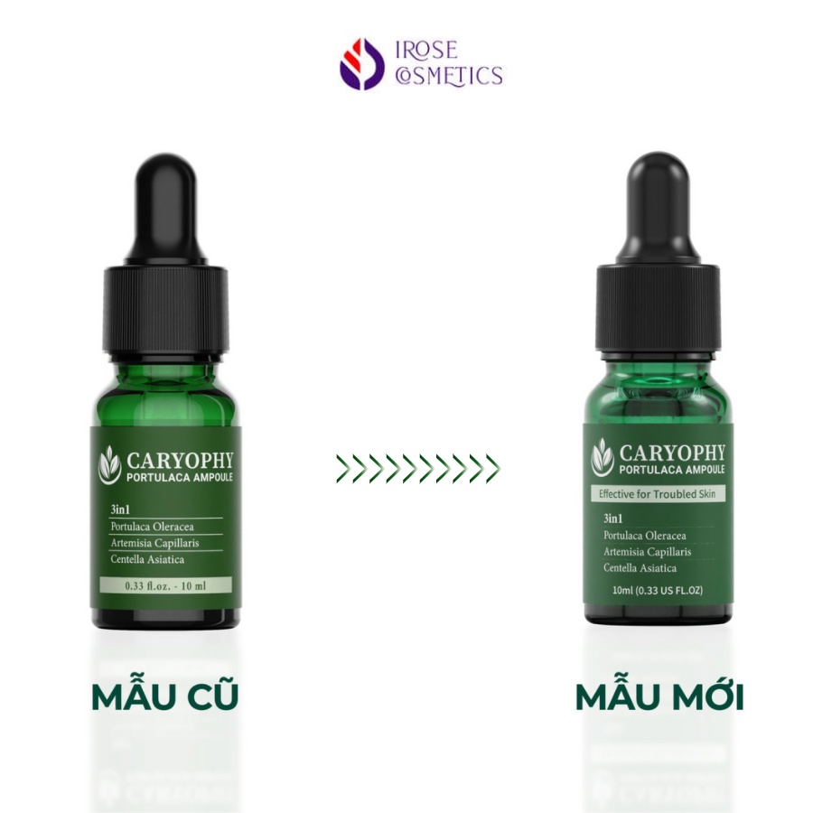 Serum giảm mụn mờ thâm se khít lỗ chân lông Caryophy 1ml và 10ml IROSE-CARSRC