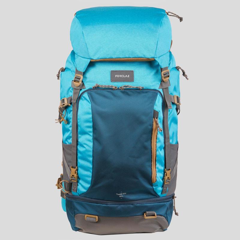 Balo du lịch 50 lít Decathlon Forclaz travel 500 cho nữ - xanh dương