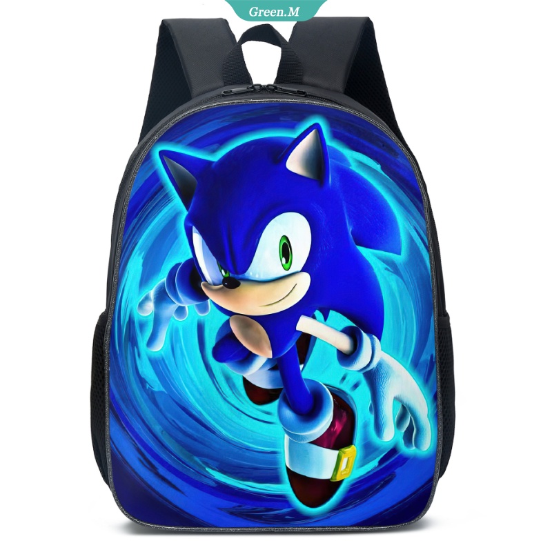 Ba Lô Đi Học In Họa Tiết Hoạt Hình Sonic 3D Dễ Thương Cho Bé