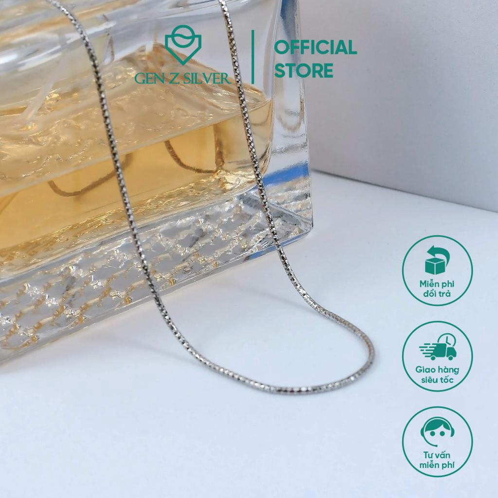 Dây chuyền bạc 925 xi bạch kim Gen Z Silver phay kim cương - sợi máy chắc bền DCZ10818501