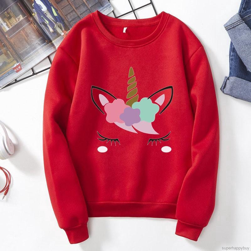 Áo Sweater Nữ Tay Dài In Hình Hoạt Hình Dễ Thương | BigBuy360 - bigbuy360.vn