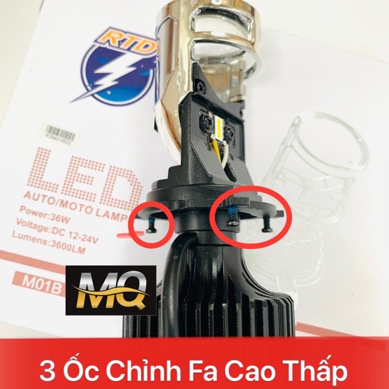 Đèn Pha Led Bi Cầu M01B Có Viền Cắt Sáng Chống Chói Mắt