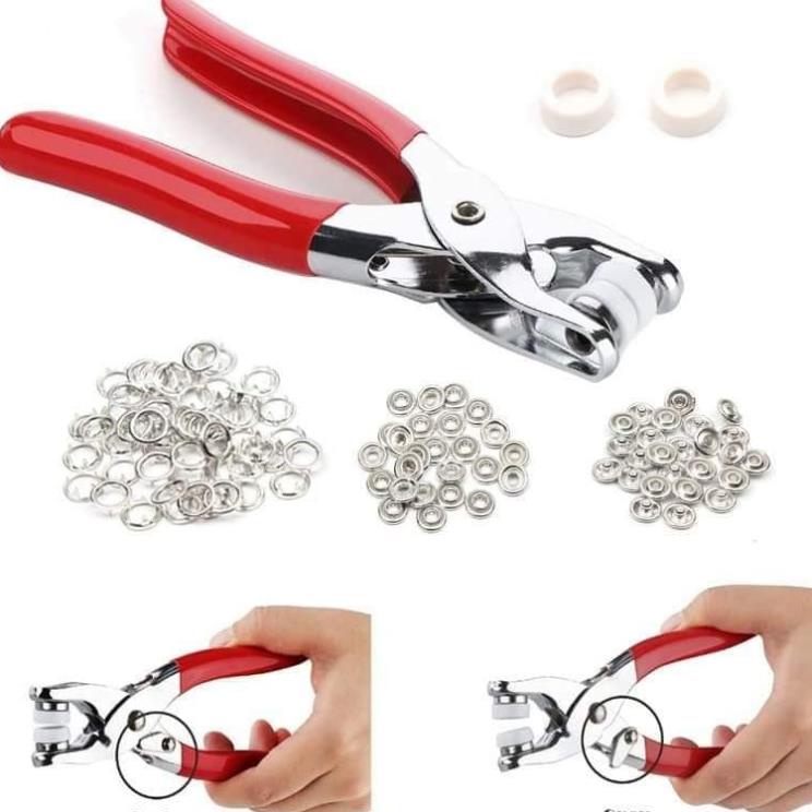 (sỉ=lẻ) KÍM BẤM CÚC ÁO, BẤM LỖ THẮT LƯNG, KHUY ÁO TĂNG KÈM 50 KHUY