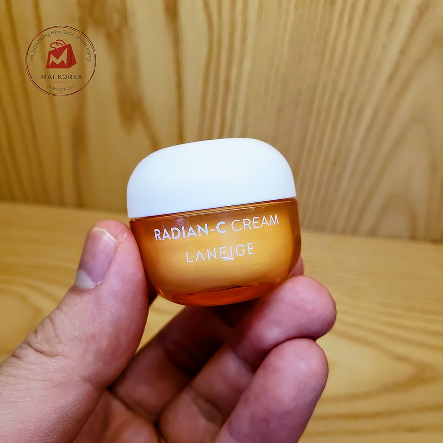 Kem dưỡng trắng da giảm đốm nâu LANEIGE Radian-C Cream+ 10ml cao cấp