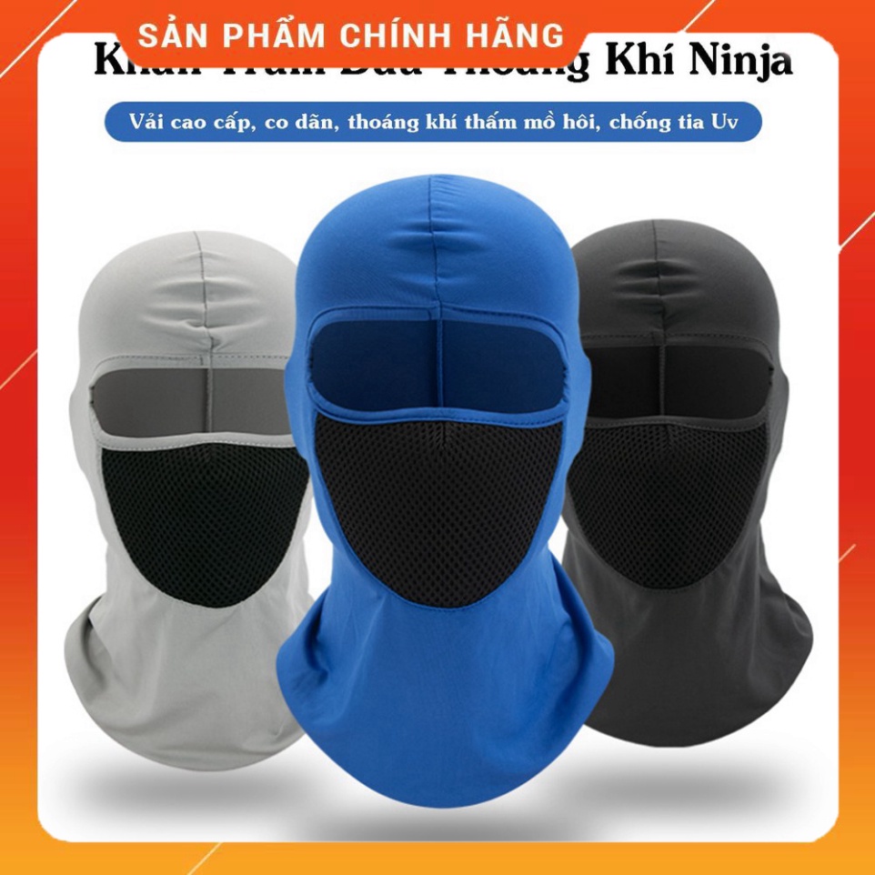 Khăn Phượt Trùm Đầu Ninja Điều Hòa ARI Cao Cấp -Mặt Nạ Chống Nắng, Chống Tia Uv Đa Năng Đi Xe Máy, Câu Cá, Ch