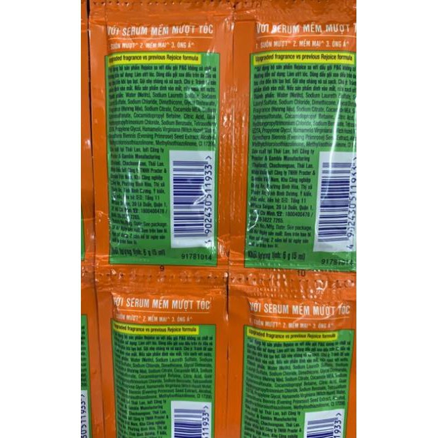 Dầu Gội Rejoice Dây 10Gói x6g Siêu Mềm Mượt