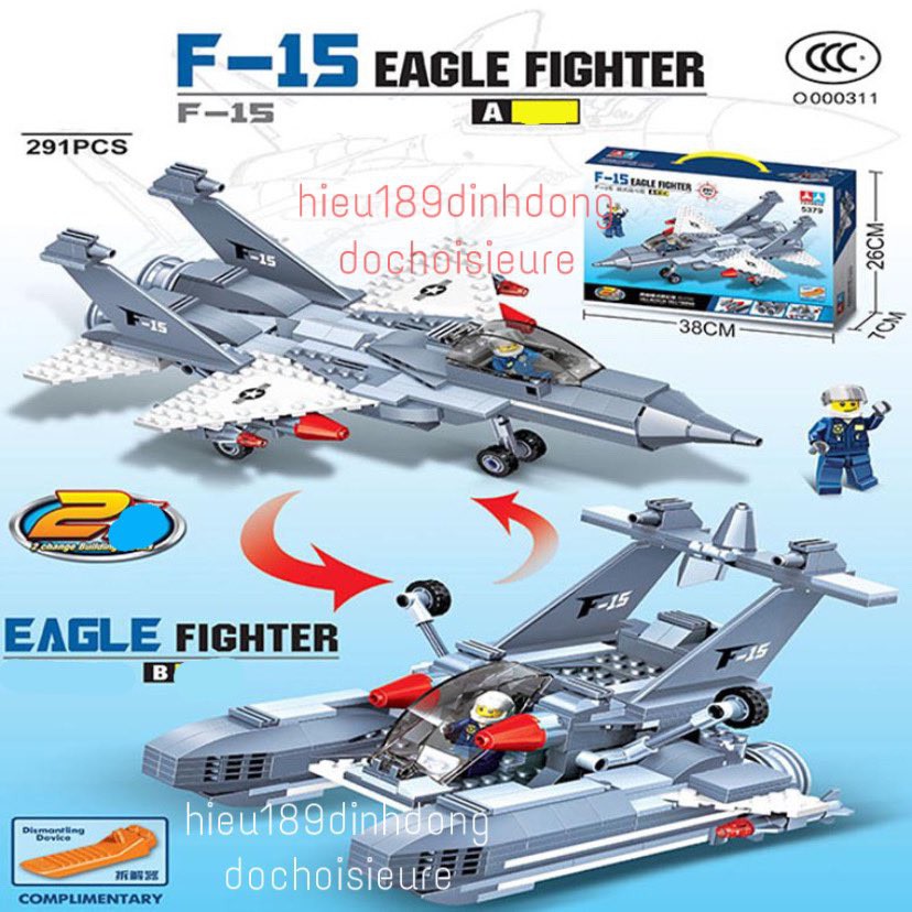 Lắp ráp xếp hình 5379 : Máy bay tàu 2in1 291 mảnh