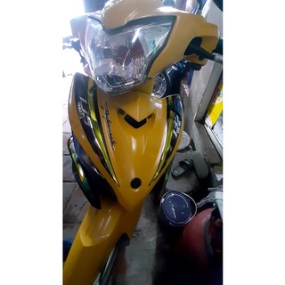 Tem exciter 135 vàng đen MX crom
