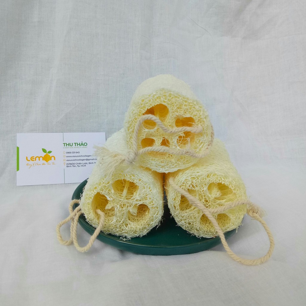 COMBO Khúc xơ mướp tròn cọ nồi, rửa chén, ly, tạo bọt tốt, làm sạch nhanh, dùng bền