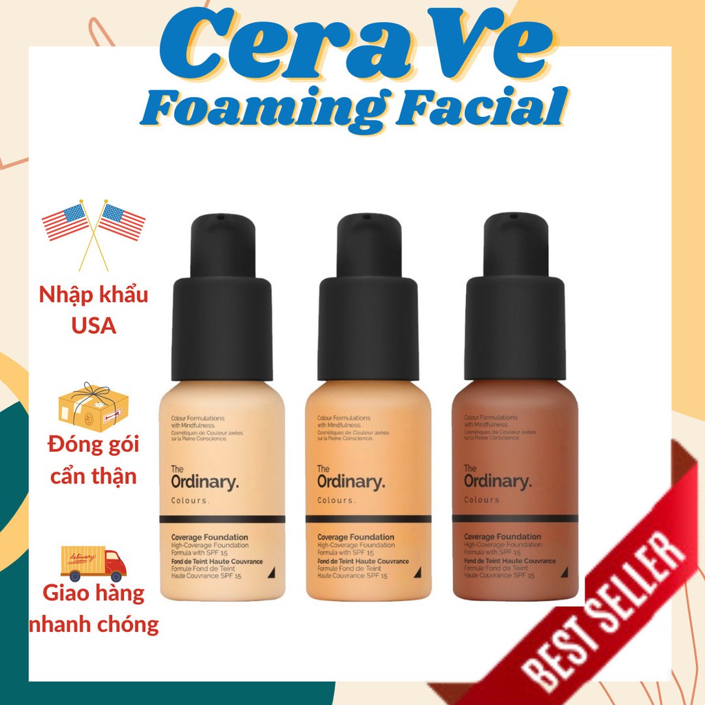 [Các Màu] Kem Nền The Ordinary Coverage Foundation (30ml)