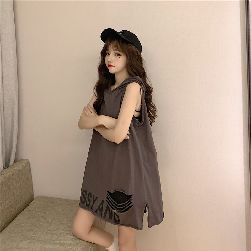 Áo Hoodie Không Tay Năng Động Dành Cho Nữ