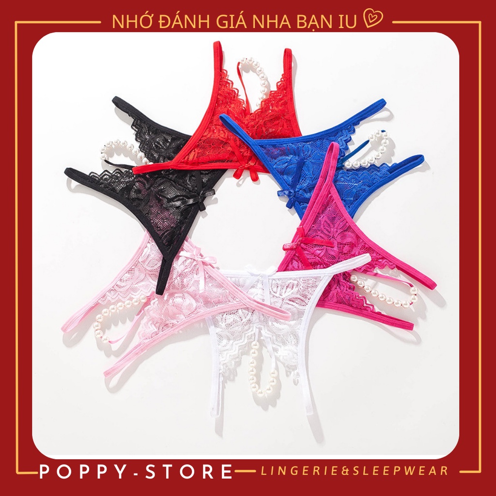 Đồ Lót Sexy - Quần lọt khe - Xẻ đáy đính cườm⚡Mã AT31 / CHE TÊN SẢN PHẨM⚡quần ren buộc dây gợi cảm-vải mềm-thoáng mát