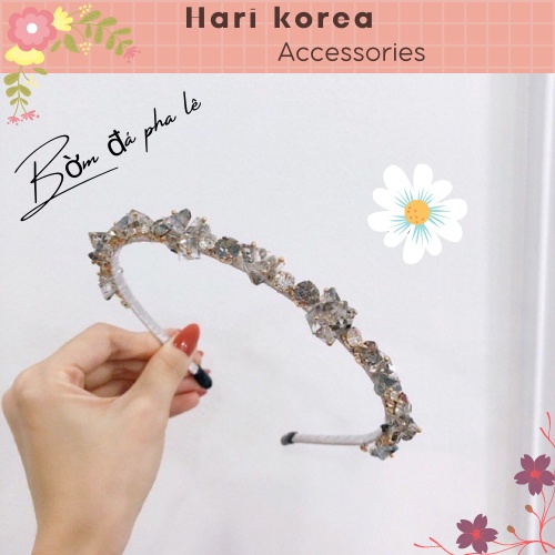 Bờm đá pha lê xinh / băng đô đá pha lê ngọc ,phụ kiện tóc nữ sang trọng, quý phái -  Hari Korea Accessories