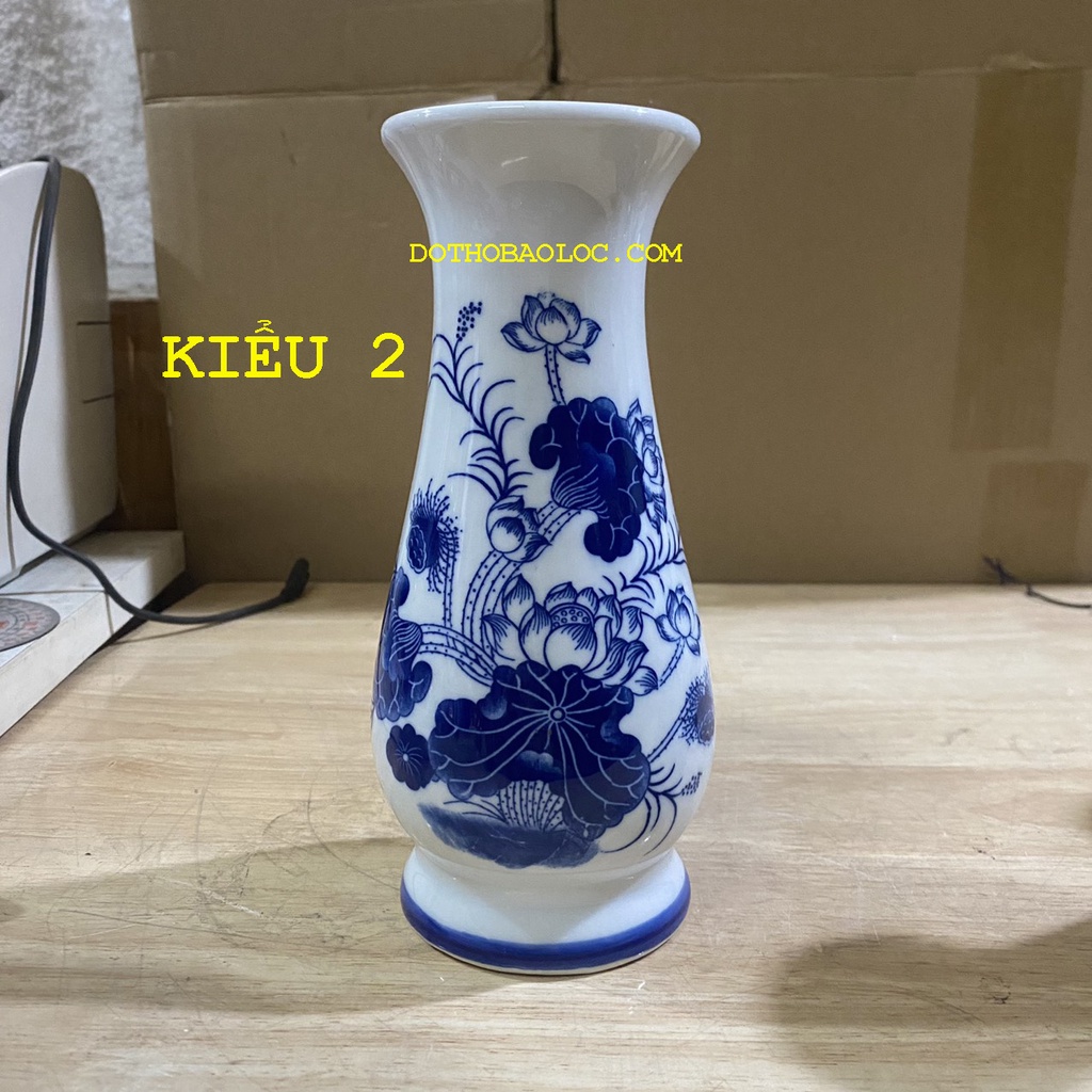 Bình bông thờ cúng  bằng sứ Bát Tràng cao cấp 4 kiểu