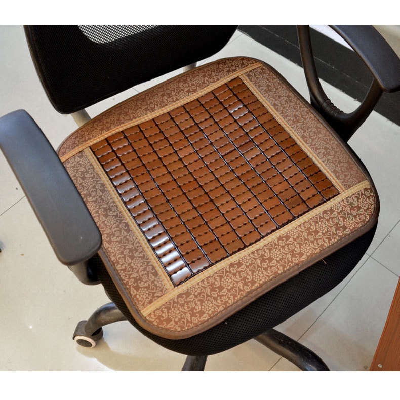 Tấm Lót ghế văn phòng và ghế ô tô hạt trúc cao cấp vuông 45x45 cm