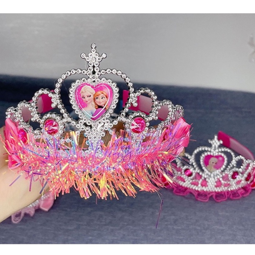 Vương Miện Elsa, Anna, Cài Tóc Hình Công Chúa Cho Bé Dễ Thương, Chất Đẹp Đính Đá