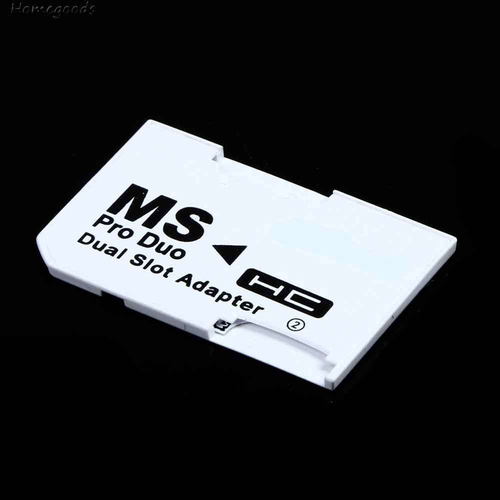 Good shop❦Dual Slot Micro For SD SDHC TF to Memory Stick MS Card Pro Duo Reader Adapt