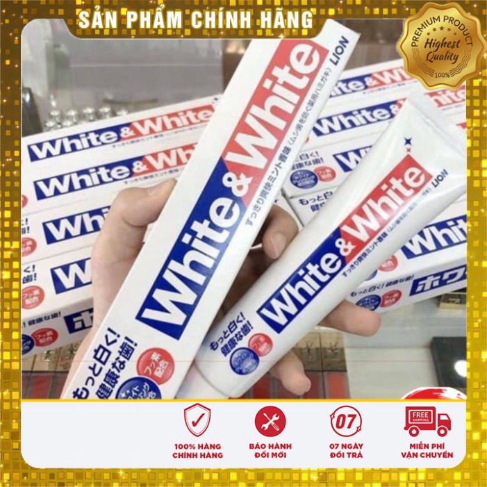 Kem đánh răng White & White Nhật Lion 150g